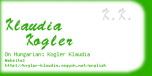 klaudia kogler business card